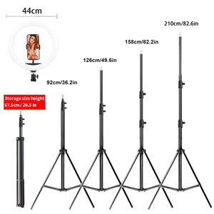 Nhiếp ảnh Ánh sáng đứng 2.1 MÉT sống dòng vòng ánh sáng linh hoạt gấp chân máy hộp carton màu đen CE bán sỉ Hợp kim nhôm - Product Image 6