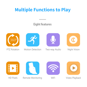 2MP Wifi Camera Home Hệ thống an ninh hỗ trợ phát hiện chuyển động và tầm nhìn ban đêm trong nhà PTZ camera - Product Image 2