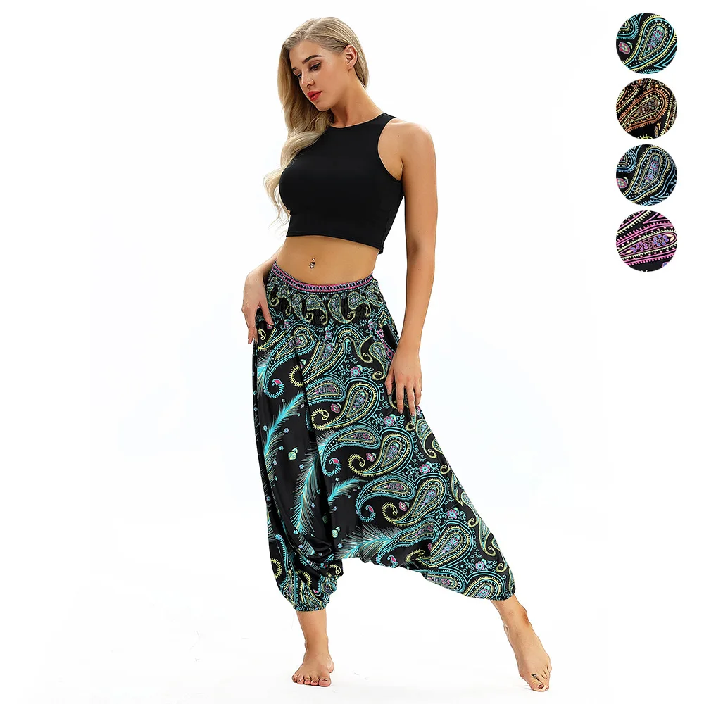 Indian AliBaba Harem Men Trouser Baggy Gypsy Plus size Hippie Pants Black Solid