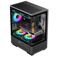 Ruix Full View Mini Micro-ATX PC Case High-Efficient Low-Noise Desktop Gaming Computer Case Mid Tower avec des produits en stock