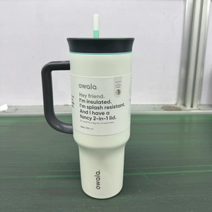 New 40oz thép không gỉ du lịch Tumbler với xử lý thoải mái và thuận tiện rơm chân không cách nhiệt cho bia cốc cà phê - Product Image 2