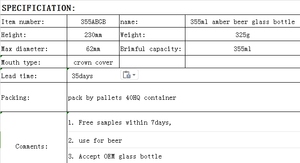 355ml <span class=keywords><strong>Lamber</strong></span> Bierglasflasche - Product Image 6