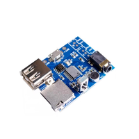 Modul AUDIO Baixinda MP3 +WAV+WMA Decoder Board 2W Amplifier Kartu TF Audio AUX dengan Remote Control