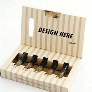 Boîte en papier personnalisée de style cigarette à rayures noires <span class=keywords><strong>et</strong></span> blanches, lot de 3 ou 5, pour échantillons de parfum <span class=keywords><strong>et</strong></span> flacons de test - Product Image 6