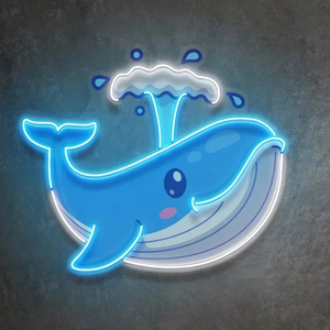 Décoration murale pour chambre d'enfant Whale Ocean : enseigne néon LED UV personnalisée en acrylique avec logo sur mesure, fabriquée en Chine - Product Image 1