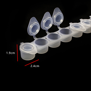 Mini pots de peinture en plastique transparent avec couvercles, contenants vides pour peinture et eau, pour le mélange de vernis à ongles - Product Image 5