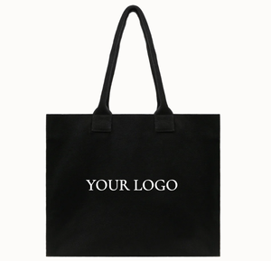 Borsa della spesa in tela di cotone con logo personalizzato blu Navy viaggiatore stile di vita Casual donna - Product Image 3