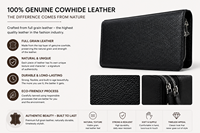 Dompet Genggam Unisex Beena, Tas Tangan Fashionable, Resleting, Anti RFID, Tahan Lama, Bisnis Kasual, Multifungsi