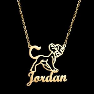 Stainless Steel Chain Pvd Coated Character Kids Cuban <b>Customize</b> Cartoon <b>Name</b> Plate <b>Necklaces</b> and Anklets Women Jewelry Pendant - Product Image 2