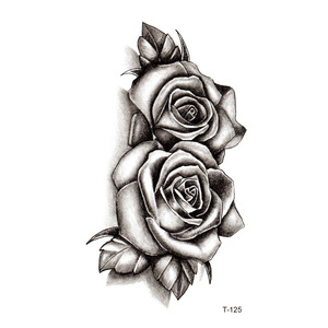Autocollant de tatouage temporaire étanche Rose Flower Hand back <span class=keywords><strong>tatto</strong></span> Art flash tatoo faux tatouages pour femmes hommes - Product Image 1