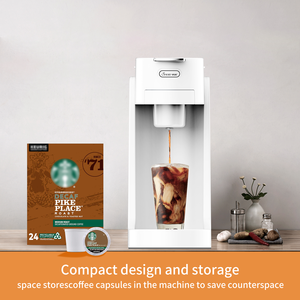2-Mode K-CUP <b>Coffee</b> <b>Maker</b> 1450W Precise Temp Control Plastic Construction Fully Automatic for Americano Strong Brew 2-Mode Elect - Product Image 3