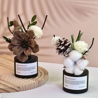 Diffuseur de parfum d'ambiance LAVO à fleurs séchées, 100 ml, sans flamme, huile essentielle longue durée 6 mois, en boîte, pour hôtel