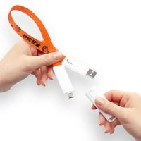 Cable de Carga con Cordón de Poliéster 6 en 1 con Diseño Personalizado, Cable Tipo-C de Carga Rápida PD de 60W Portátil para Regalos Promocionales en Ferias Comerciales