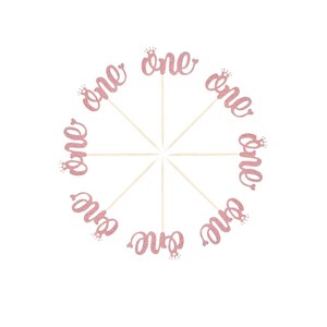 Glittery Gold Confetti Paper One-Year-Old Baby <b>Birthday</b> & Children's Day Cake <b>Topper</b> Cupcake Picks and Cake Decoration Cards - Product Image 5