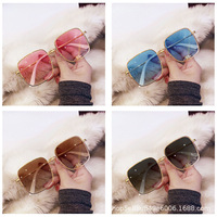 S3 femmes à la mode carré-cadre myopie lunettes paillettes diamant bord Anti-lumière bleue Protection des yeux plat miroir lettre à la mode