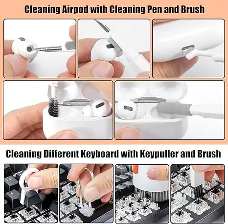 20 in 1 temizleme kiti Laptop klavye kulaklık ekran temizleyici püskürtücü elektronik temizleme aracı tablet cep telefonu için