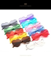 Lunettes de soleil en forme de cœur en gros, lunettes de fête colorées, accessoires unisexes pour festivals, plage et photomaton