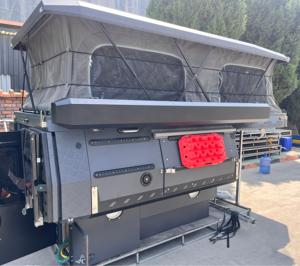Remorque de camping-car moderne, légère, en aluminium, 4x4, imperméable, personnalisable en couleur, avec toit relevable, <span class=keywords><strong>pour</strong></span> <span class=keywords><strong>2</strong></span> <span class=keywords><strong>personnes</strong></span>, tout-terrain - Product Image 5