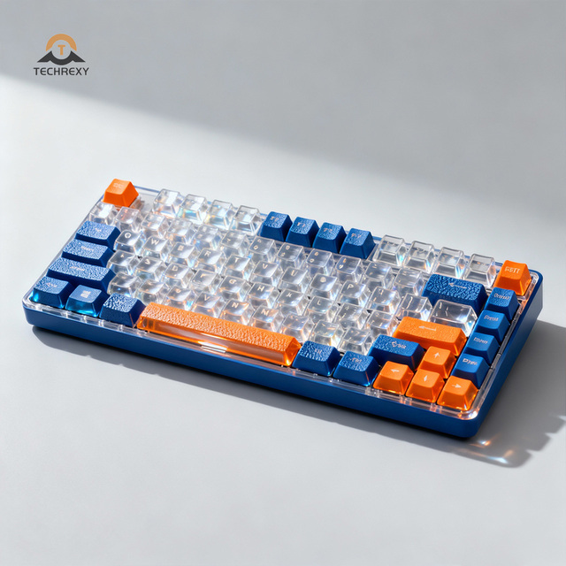 TECHREXY Fast Delivery Custom PBT/Ceramic 75% Layout Transparent Artisan Cartoon 3D Anime Mechanical Keyboard Keycaps for