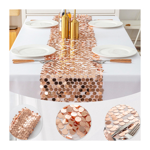 Camino de Mesa de Lentejuelas Grande de 30*275cm y 18mm para Decoración de Mesa de Boda o Fiesta - Product Image 1