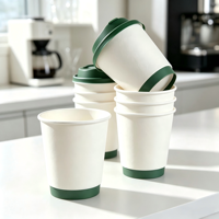 Gobelets en papier jetables 8oz 16oz à double paroi isolés pour boissons chaudes, logo personnalisé, vente en gros