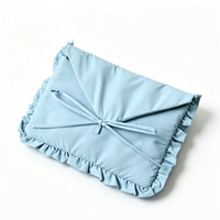 Sacs de protection matelassés en polyester pour tablette avec logo personnalisé pour femmes, pochette à volants pour livres, étui de voyage avec nœud – Vente en gros