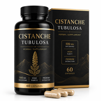 Capsules de Cistanche Tubulosa Véganes Sans OGM 500mg avec Ashwagandha et Tribulus pour le Soutien Quotidien de la Vitalité - Fournisseur en Marque Blanche