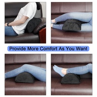 Repose-pied ergonomique réglable en mousse à mémoire de forme, antidérapante, set de 2 pièces pour le bureau, demi-lune