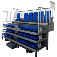 Tribunes modulaires pliables en aluminium JY-769, tribunes télescopiques pour sièges de stade en plein air et d'arène en intérieur