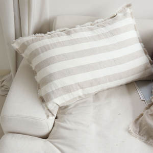 2024 gros frange 100% lin taie d'oreiller ensemble femme au foyer style enveloppe taie d'oreiller taie d'oreiller avec des cravates doux et confortable - Product Image 2