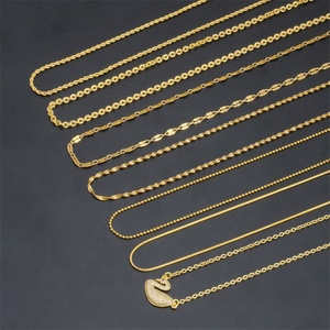 สร้อยคอทอง 24K ชุบทองแดงแบบปรับแต่งได้สำหรับผู้หญิง สไตล์ทันสมัย ประดับเพชรแบบหนามเตย สำหรับผู้ชายสไตล์ฮิปฮอป จาก Jxx Supply - Product Image 1