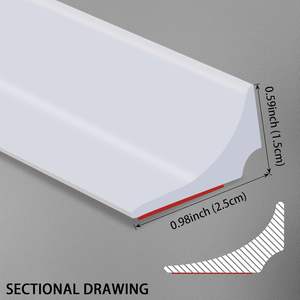 מקלחת סף סיליקון רחצה מים שמירה על רצועה מים-פקק מבול מחסום דלת תחתית גומי רצועת איטום רצועת איטום רצועה - Product Image 4