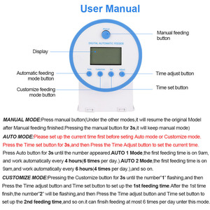 Distributeur automatique de nourriture pour aquariums, distributeur intelligent à minuterie, affichage numérique, distributeur de nourriture pour poissons rouges, design cylindrique de grande capacité - Product Image 5