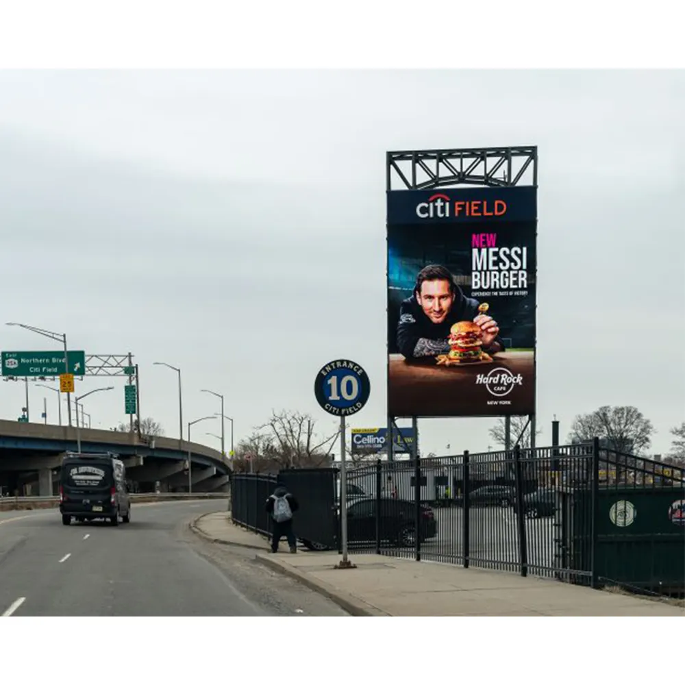 เสาค้ำถนนกันน้ำ P10 pantalla LED ป้ายโฆษณาดิจิตอลขนาดใหญ่กลางแจ้งกลางแจ้งโฆษณาป้ายโฆษณา