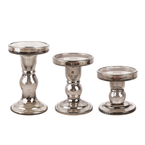 <strong>3</strong>-Piece <strong>Set</strong> of Glass <strong>Candlestick</strong> Crystal Candle Holder Christmas Candle Holder Decoration Family Living Room Wedding - Product Image 3