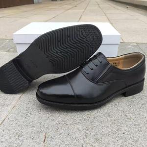 Men's <b>Black</b> Leather Dress Shoes Flat <b>Heel</b> <b>Low</b> Top Business Work Shoes - Product Image 2