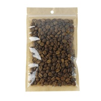 Sac de rangement pour bijoux en plastique translucide avec trou de suspension, auto-scellant, un côté transparent, sac en mylar kraft avec fermeture éclair