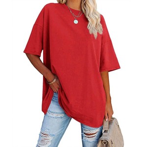 Ropa de <span class=keywords><strong>Mujer</strong></span> Estilo Gótico Europeo Americano, Manga Corta, Cuello Redondo, Holgada, Estampada, de Poliéster, para Primavera-Verano, Nueva - Product Image 2