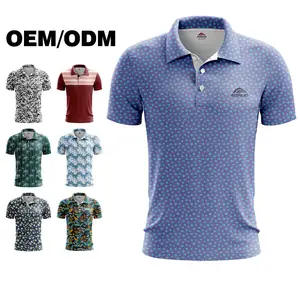 Kaus Pendek Regang Personalisasi Aloha Cetak The Masters Golf Blank Kaus Pria Polo Shirt dengan Logo