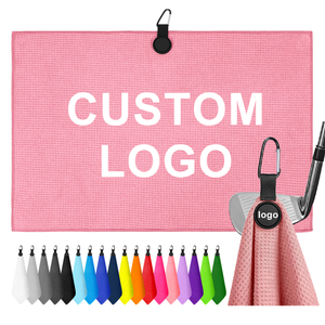 0717 Super Absorbent Microfiber Waffle Golf Towel Magnetic with Logo Custom Embroidered Printing - Product Image 4