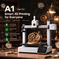 Printer 3D Desktop Compact A1 Combo Global Unlocked Dual Extruder Baru 1 Tahun Garansi WiFi Sederhana Perangkat Lunak Ringan Performa Tinggi Harga Terjangkau