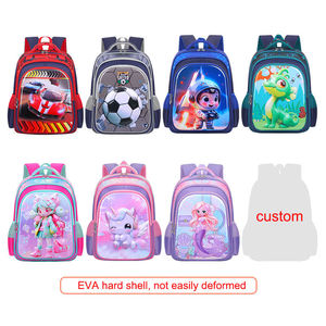 Mochila Escolar de Dibujos Animados para Niños de Primaria, Juego de Tres Piezas con Cierre de Cremallera, Asa Extensible y Respaldo Suave de Poliéster - Product Image 4