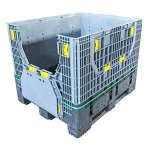 פלסטיק אחסון 2 Drop דלתות בתפזורת מתקפל פחי מתקפל פלדה תעשייתי גדול מיכל - Product Image 6