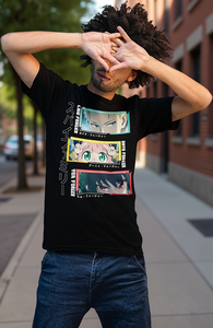 T-shirt da uomo Spy X Family Forger Family Eyes Frame con stampa digitale 100% cotone vestibilità regolare casual girocollo manica corta - Product Image 2