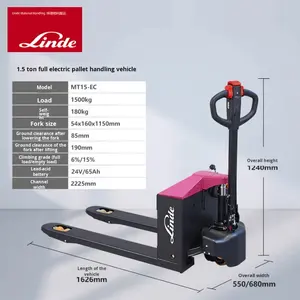 Carretilla elevadora eléctrica Linde de <span class=keywords><strong>1</strong></span>,5 toneladas, 24V, 65Ah, batería de plomo-ácido, nuevo modelo, opción de 2 toneladas, RWD, uso en interiores, <span class=keywords><strong>1</strong></span> año de garantía - Product Image 5
