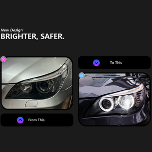 Accessoires automobiles 12V, nouvelle mise à niveau pour E60 Série 5 2003-2010, compatible universel, phare, clignotant, feux de jour - Product Image 6