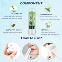 Anthrive Pure Essential Oils Nasal Inhaler Stick Cool Refreshing Enhancing Focus Boost Breathe Better Menthol Inhaler Nasal Stick