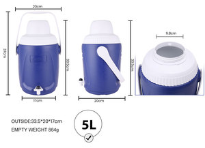 Custom <strong>5</strong> <strong>Gallon</strong> <strong>Water</strong> Cooler <strong>Jug</strong> Portable Cute Multifunctional Plastic Table <strong>with</strong> <strong>Faucet</strong> for Car <strong>with</strong> White Lid - Product Image 2