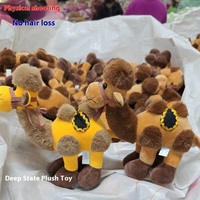 Grosir Baru mainan boneka unta simulasi jenis Beruang Super lembut dengan isian katun PP untuk suvenir perjalanan gurun atau hadiah perusahaan
