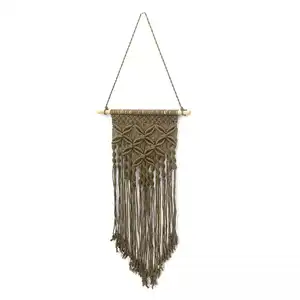 Macrame Gantungan Dinding Katun Murni Buatan Tangan Permadani Dinding Macrame